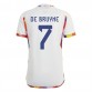 Belgien De Bruyne 7 VM 2022 Udebanetrøje